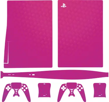 Klistermärke med rosa kol playstation 5 - Tenstickers