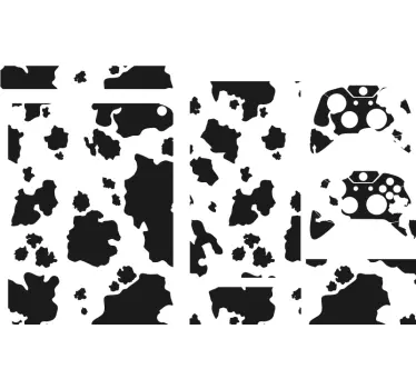 Svartvita ko fläckar xbox klistermärke - Tenstickers