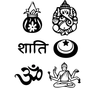 Hinduiska symboler dekaler - Tenstickers