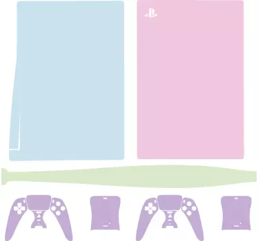 Solida pastellfärger playstation 5 dekal - Tenstickers