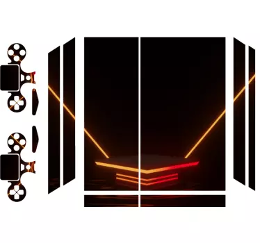 Neonljusmönster PS4 klistermärke - Tenstickers