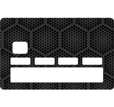Mörka hexagoner mönster bankkort klistermärke - Tenstickers