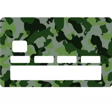 Grön kamouflage design bankkort klistermärke - Tenstickers