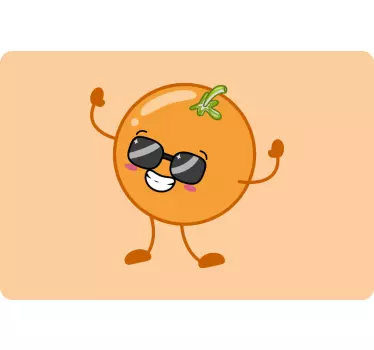 Glad orange karaktär klistermärke för bärbar - Tenstickers