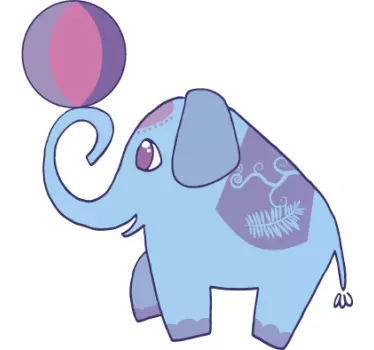 Barn cirkus elefant vägg klistermärke - Tenstickers