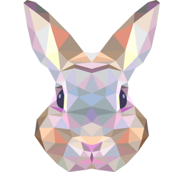Geometrisk kanindekal - Tenstickers
