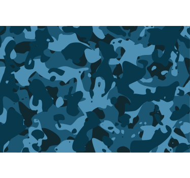 Blå militärmönster cykeldekal - Tenstickers