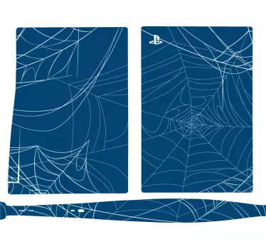 Spindelnätsmönster PS5 klistermärke - Tenstickers
