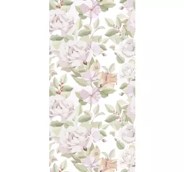 Elegant blommigt sömlöst mönster samsung dekaler - Tenstickers