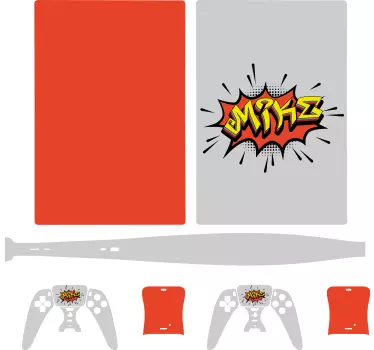 Komisk stil emblem PS5 klistermärke - Tenstickers