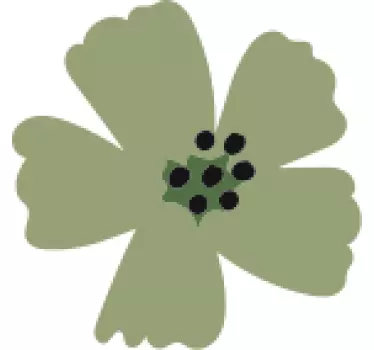 Gröna toner lämnar blommönster tapet dekal - Tenstickers