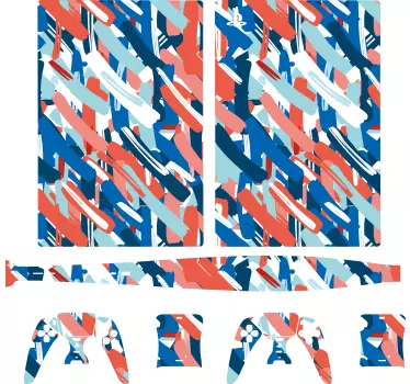 Livfullt abstrakt motiv PS5 klistermärke - Tenstickers