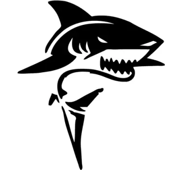 Fruktansvärda hajdekal - Tenstickers