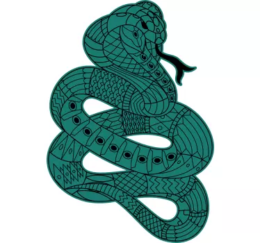 Klistermärke djur detaljerad ormdesign - Tenstickers