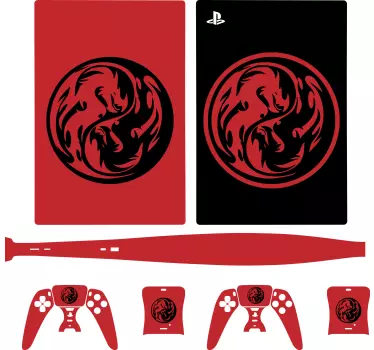 Drakemblemstyling PS5 klistermärke - Tenstickers