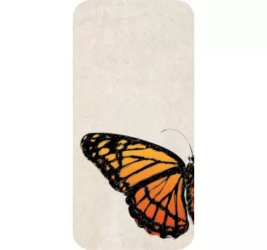 Vintage monark fjäril vinge iphone dekal - Tenstickers