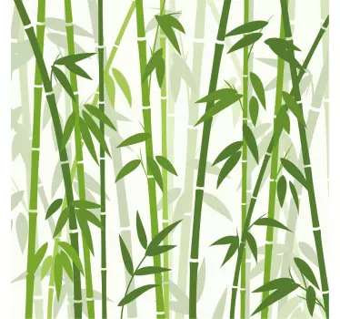 Bamboo duschkabin klistermärke - Tenstickers