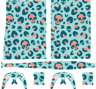 Ps5 klistermärke med dödskalletryck - Tenstickers