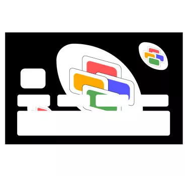 Kreditkort klistermärke färgglad kortdesign - Tenstickers