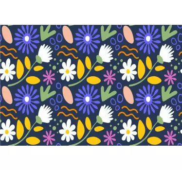 Blommor för lastcykeldekal - Tenstickers