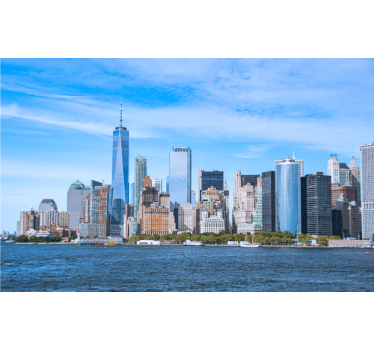 New york sky line för lastcykel cykel dekal - Tenstickers