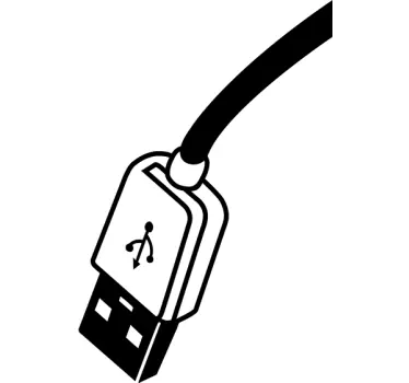 Usb kabel vägg klistermärke - Tenstickers