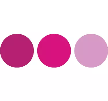 Rosa färgade cirklar klistermärke - Tenstickers