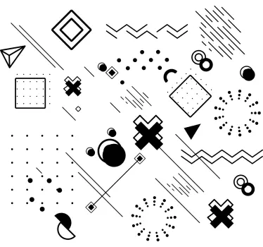Väggklistermärken djur abstrakta geometriska mönster - Tenstickers
