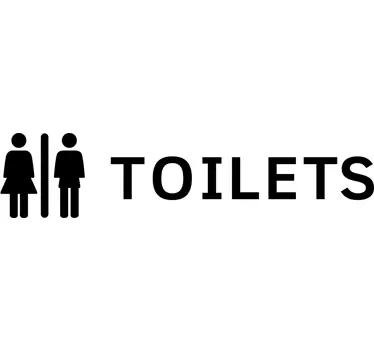 Toaletter tecken dekal - Tenstickers
