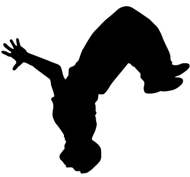 Parkour somersault klistermärke - Tenstickers