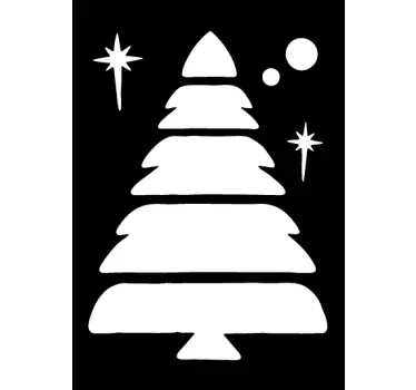 Julgran mall dekal - Tenstickers