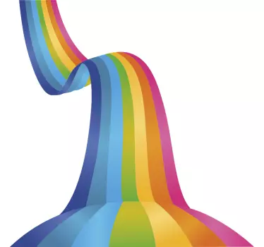 Regnbåge våg dekorativa dekal - Tenstickers