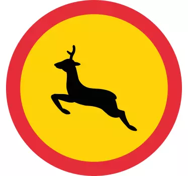 Vägmärke rådjur vägmärke klistermärken - Tenstickers