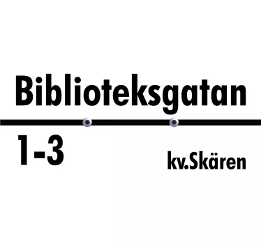 Gatuskylt sverige skylt klistermärke - Tenstickers