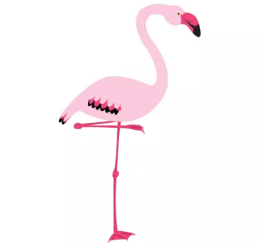 Rosa flamingo vägg konstdekal - Tenstickers