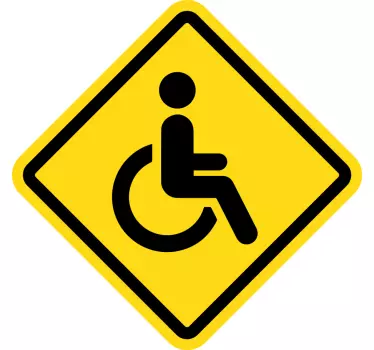 Handikappskylt bildekal - Tenstickers