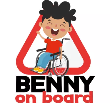 Funktionshindrade barn ombord baby i bil klistermärke - Tenstickers