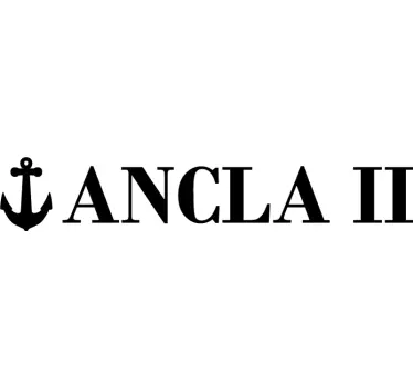 Namn med ankarritning båtdekal - Tenstickers