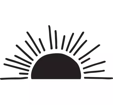 Minimalistisk solsänggavel väggdekal - Tenstickers