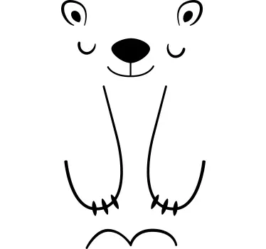 Glad björn glasdörr klistermärke - Tenstickers