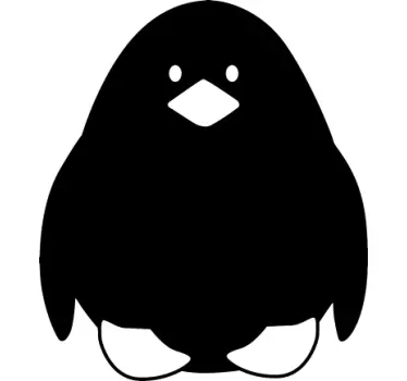 Pingvin svart tavla barn klistermärke - Tenstickers