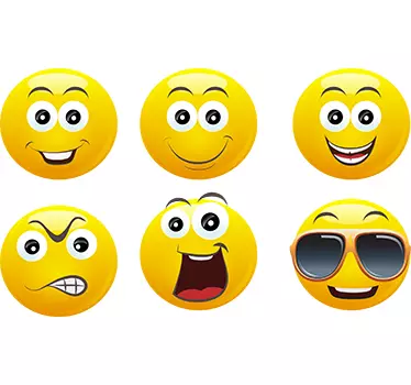 Emoticon klistermärke pack - Tenstickers