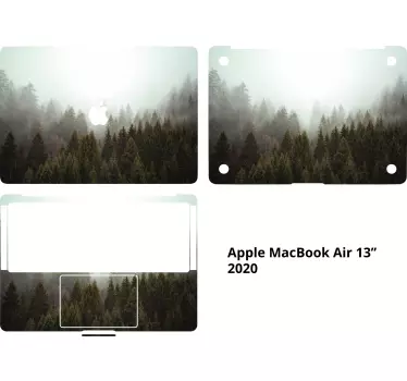 Dimmigt skogsträd mac klistermärke - Tenstickers