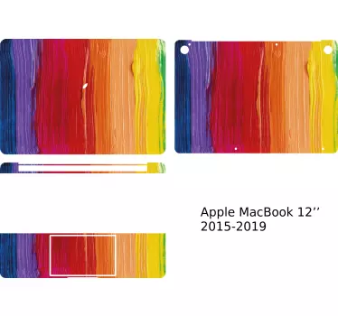 Rainbow paint trails dekal laptop klistermärken - Tenstickers