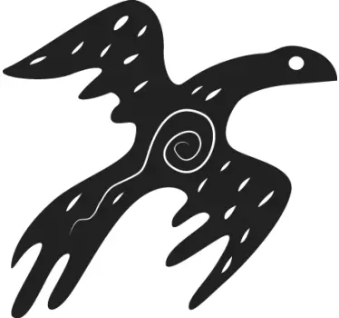 Fågelklistermärke elegant flygande varelse - Tenstickers