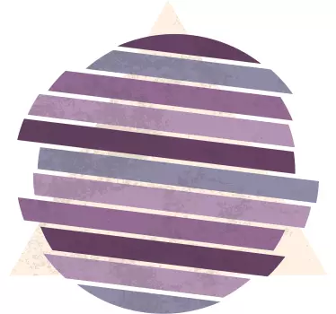 Geometrisk cirkulär triangel abstrakt väggdekal - Tenstickers