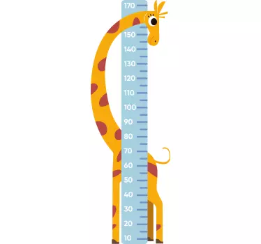 Giraff meter höjd diagram väggdekal - Tenstickers