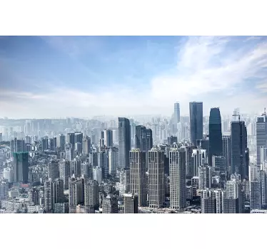 City skyline dusch city skyline väggdekal - Tenstickers
