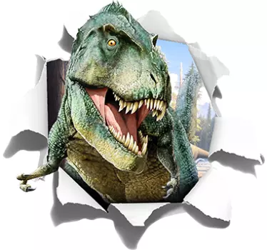 3d t-rex vägg klistermärke - Tenstickers