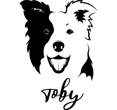 Collie vita namn husdjur dekaler - Tenstickers